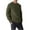Army Green, variant on Men's Crewneck Sweater Soft Casual Long Sleeve Cable Knitted Sweaters Fall Winter Thermal Warm Classic Pullover Sweaters with Ribbing Edge White M