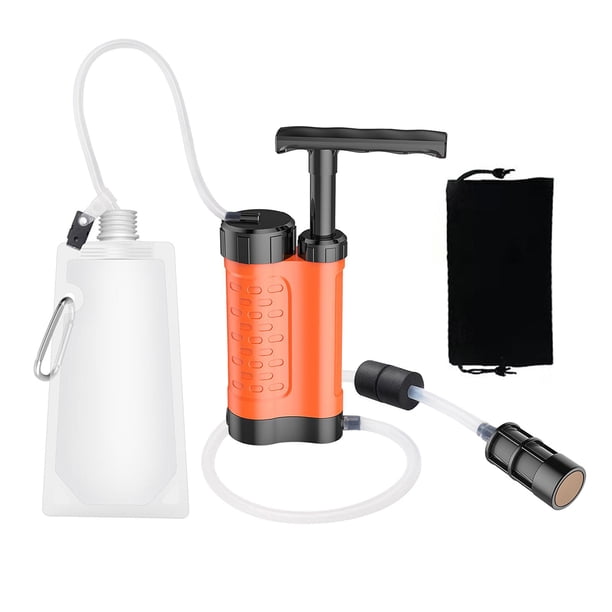 Bomba purificadora de agua portátil Shamjiam sistema de filtración 793 galones Naranja