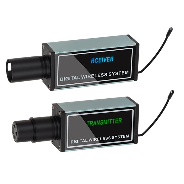 Sistema de micrófono Baoblaze transmisor Receptor XLR banda UHF profesional para mezclador de Audio Plata