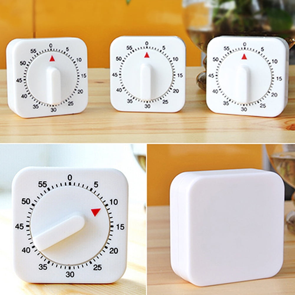 Mainstays MECHANICAL KITCHEN TIMER White 1-60 MINUTES Easy-to-Read