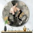 thumbnail image 3 of Designart 'Gold Fashion Dance' Art Mural Cercle en Métal Glamour, 3 of 3