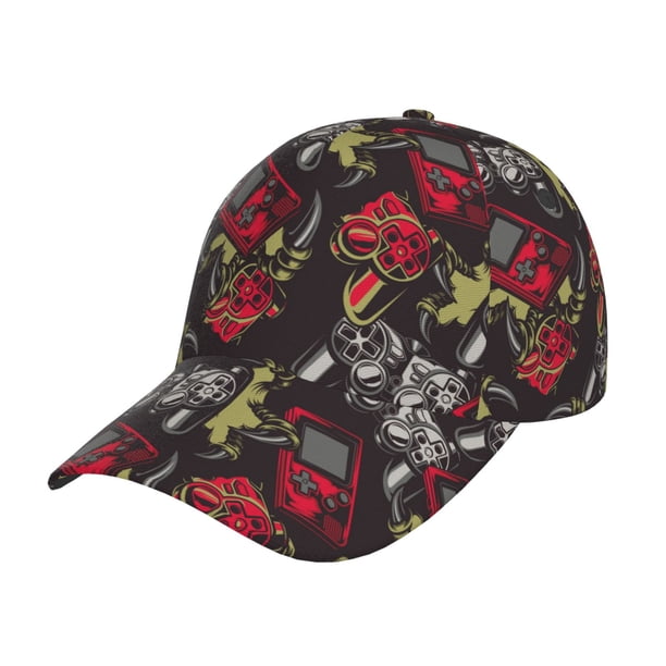 Fotbe Vintage Gaming Gorro Clásico de Béisbol, Gorra Ajustable con Broche Snapback, Gorro de Exterior de Algodón Suave