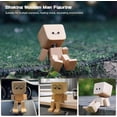 thumbnail image 6 of Charming Shaking Feet Wooden Man Figurine, Little Wooden Statue That Sways, Car Dashboard Figurines with Spring Legs with Rich Expression Accessories Decorations Doll Gifts(1PC Magnetic Expressions), 6 of 6