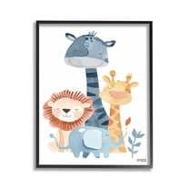 Stupell Industries Gentle Nursery Animals Animals & Insects Painting Black Framed Art Print Wall Art, 11 x 14