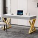 thumbnail image 4 of Desktop Office Desks Shelf Modern Writing Study Organizer Computer Drawers Desktops Executive Biurka Komputerowe Office Supplies My Lux Decor Round, 4 of 21