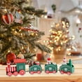 thumbnail image 6 of 8.6 Inch Christmas Desktop Decoration Set, Wooden Train Figurines Waterproof Rustic Tabletop Decor, Festive Multicolor Ornament for Home Office Bookshelf, Ideal Holiday Housewarming Gift, 6 of 7