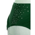 thumbnail image 7 of CHICTRY Women's Lyrical Dance Outfits Two Piece Sparkly Rhinestone Modern Contemporary Dancewear Green XL, 7 of 7