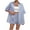 Blue, variant on Loungewear for Women Gift for Girlfriend Casual 2 Piece Tracksuit Sets Spring Summer Oversized Short Sleeve Striped Button Down Shirts High Waist Shorts Outfit Set