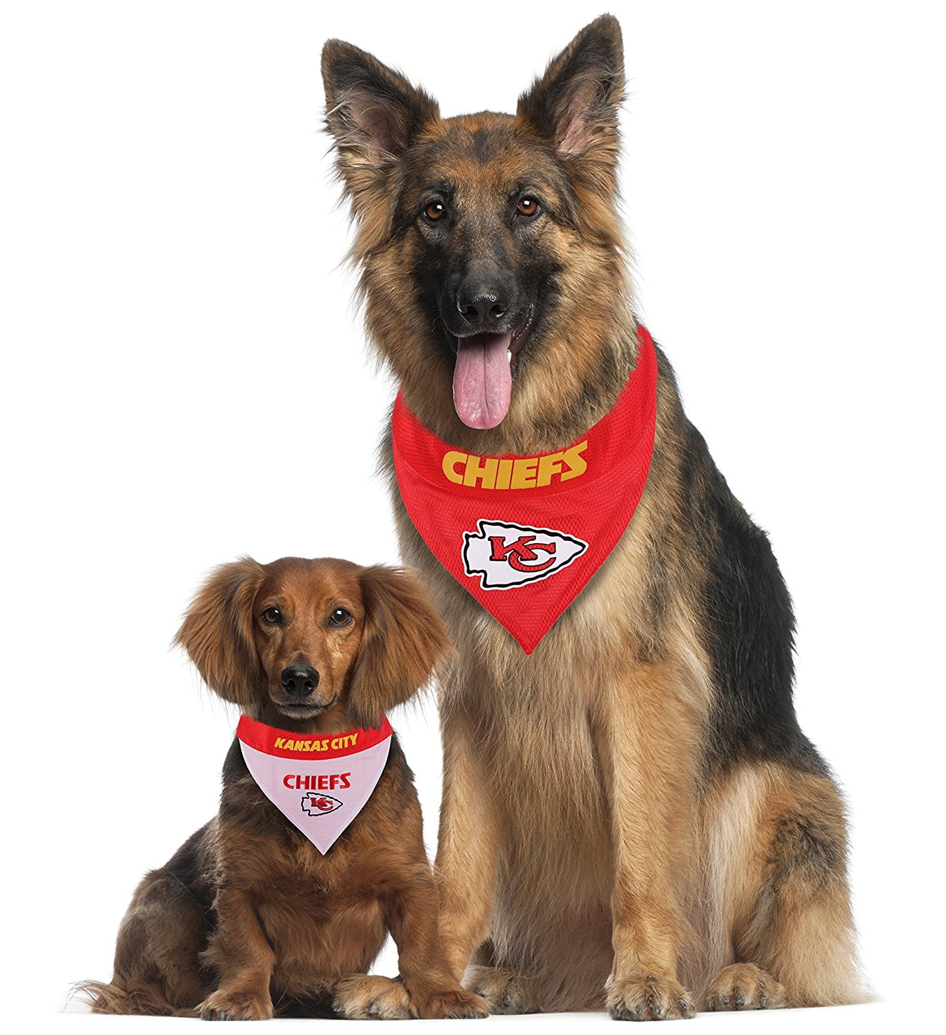 Pets First NFL Kansas City Chiefs Dog Bandana - Licensed, Reversible Pet Bandana - 2 sided Bandana
