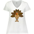 thumbnail image 3 of Inktastic Thanksgiving Turkey Women's Plus Size V-Neck T-Shirt, 3 of 5