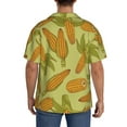 thumbnail image 5 of Fotbe Corn print Short Sleeve Button Down Shirts for Men Casual Summer Beach Wrinkle Free Shirt-, 5 of 7