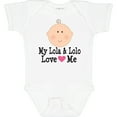 thumbnail image 3 of Inktastic My Lola and Lolo Love Me Girls Baby Bodysuit, 3 of 5