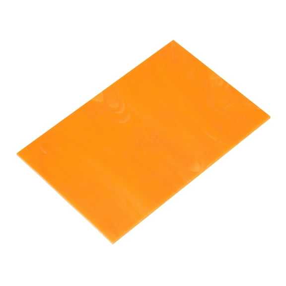 Stained Glass Sheet Mosaic Tile 5.9 Inch x 3.9 Inch Orange Red, Stained Glass Sheets for Crafts Project