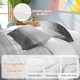 thumbnail image 3 of Grey Ombre Bedding 3 Piece Duvet Cover Set Twin Size, Modern Abstract Art Ocean Oil Painting Soft Microfiber Comforter Cover with Zipper Closure & Pillowcases, Wrinkle & FadeResistant Quilt Cover, 3 of 9
