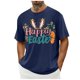thumbnail image 1 of Camisa Casual de Cuello de la Tripulación de la Impresión de Pascua de Manga Corta de Verano Top Ligero de Poliéster para los Hombres, Camiseta de Manga Corta para el Uso Diario de Primavera Verano, 1 of 8