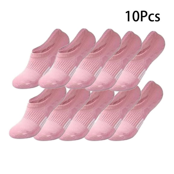 AUQ 10Pair Crew Socks,Polyester Socks for Women,Socks for Men,Pink