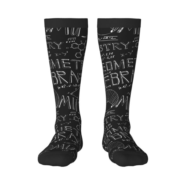 Balery Black Scientific Calcetines novedosos Calcetines deportivos Calcetines hasta la rodilla Calcetines de algodón Calcetines originales y geniales