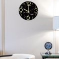 thumbnail image 3 of Reloj de pared luminoso de mármol de imitación de 12 ", , cocina, dormitorio, oficina, hogar, silencioso tictac, números g gris BLESIY reloj de pared silencioso, 3 of 8