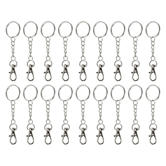 DIY Clamps Key Chain Connection Lobster Clasp Car Keys Necklace Manual Stainless Steel 60 Sets