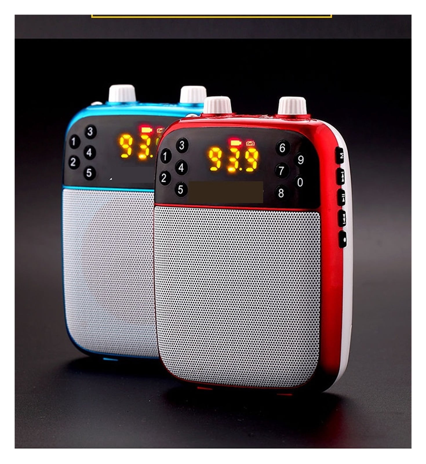 Wireless Megaphone Portable Voice Amplifier Teacher Guide Microphone Speaker 5W Support Blue-tooth TF Card U Disk MP3 Player ,Easy to Operate