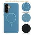thumbnail image 2 of for Samsung Galaxy S24 FE Strong Magnetic Case Compatible with Mag-Safe, Luxury Elegant PU Leather TPU Bumper Shockproof Protective Slim Magnetic Phone Cover for Samsung Galaxy S24 FE, Lightblue, 2 of 6