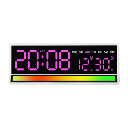 NEXAVKPR Colorful Sound Activated LED Digital Clock with Mood Light Rhythm LED Alarm Clock Suitable photo NEXAVKPR Colorful Sound Activated LED Digital Clock with Mood Light Rhythm LED Alarm Clock Suitable