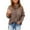 Brown, variant on Women's Cowl Neck Hoodie, Women Solid Casual Hooded Sweatshirts Loose Fit Lightweight Fall Blouses Tops with Pockets