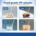thumbnail image 4 of Fmxomd 100 Pcs Clear Flexible Plastic Straws, BPA-Free Disposable Bendy Straws, 8.3" Long and 0.23'' Diameter, 4 of 9