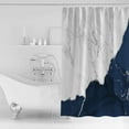 thumbnail image 2 of Navy Blue Marble Shower Curtain, Stall Shower Curtains for Bathroom/Bathtub, Grey Ombre Modern Abstract Art Ink Painted Waterproof Fabric Shower Curtain Set with 12 Hooks 54"W x 78"L (Pack of 1), 2 of 6