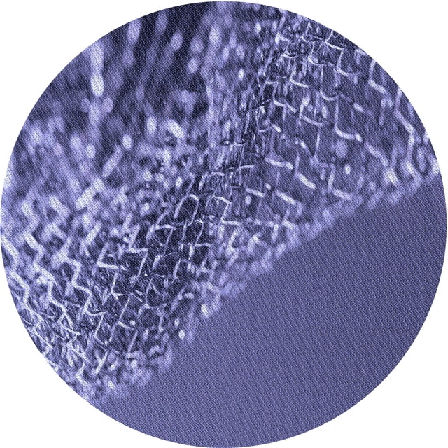Ahgly Company Tapis d'Intérieur Rond Lavable en Machine Transitionnel Violet, 8 Pieds Rond