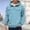 Sky Blue, variant on WIZUTIZ Men's Quarter Zip Hoodie Multi Pocket Cargo Style Hooded Sweatshirt for Men Casual Wear Athletic Streetwear Fall Winter Everyday Wear Solid Color Pullover Top