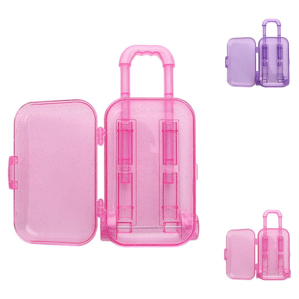 Kids Use Miniature Suitcase Doll Accessory Carry On Luggage Compact Kids  Toy Storage Holder