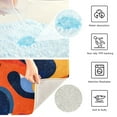 thumbnail image 6 of RMDQTR 20" × 24" U Shape Bathroom Rugs Plush Toilet Base Mat Soft Rugs Non Slip Absorbent Orange Blue Lines, 6 of 9