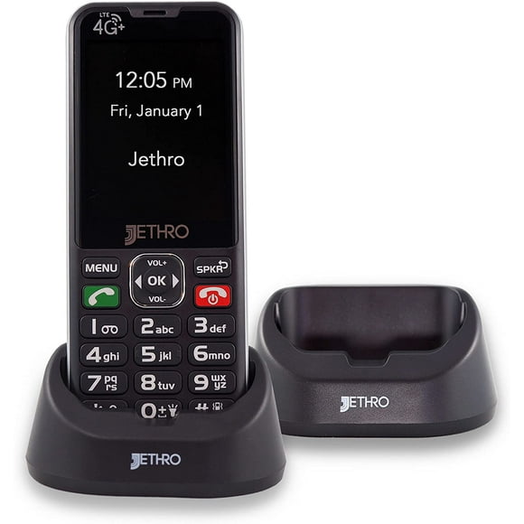 Jethro SC490 Téléphone Portable Facile à Utiliser pour les Personnes Âgées et les Enfants - 4G Débloqué