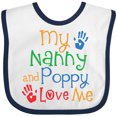 thumbnail image 3 of Inktastic Nanny and Poppy Love Me Grandkid Boys or Girls Baby Bib, 3 of 4