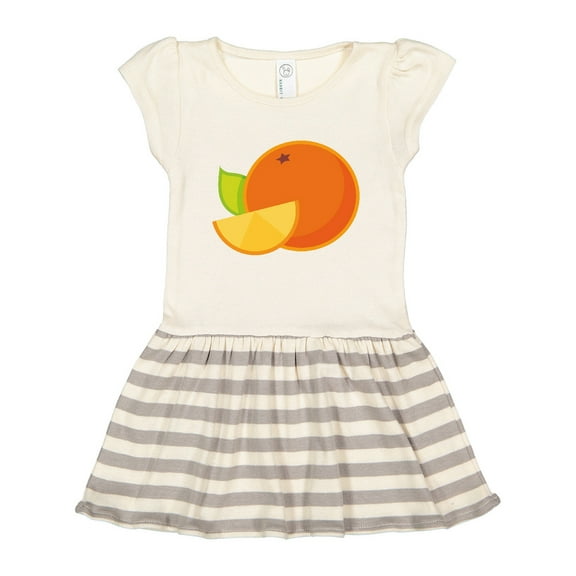 Inktastic Orange Fruit Gift Toddler Girl Dress