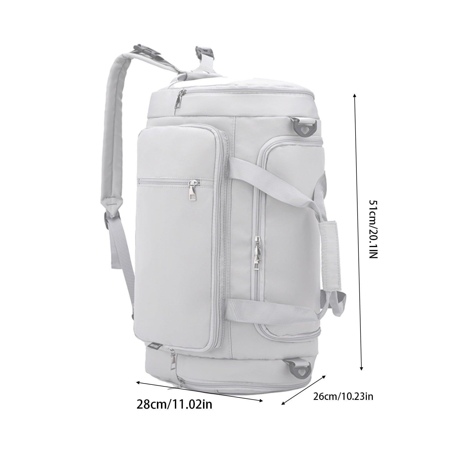 Hyknon Multifunctional Travel Duffle Bag for Women, Large Capacity Short-Distance Travel Bag, Lightweight Wear Sports Fitness Bag, WaterProof Wet Dry Separation Backpack for Fitness Travel, Gray