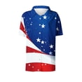 thumbnail image 6 of Mifsaly Short Sleeve Button Down Shirts for Women Lapel Collar V Neck Blouses Patriotic Hearts American Flag Print Independence Day Tops 2026 L, 6 of 6