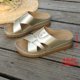 thumbnail image 5 of Mujeres Zapatillas de Verano de Moda Casual Versátil Playa Peep-Toe Abierto-Toe Cuña Tacones Zapatillas para la Primavera Y el Verano, 5 of 9