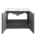 thumbnail image 5 of Modway Maybelle 24" Wall-Mount Bathroom Vanity in Gray White, 5 of 10