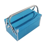 Metal Tool Box, Stainless Steel Cantilever Folding Toolbox with 2 Layers 3 Trays, Portable Toolbox Organizer Storage Toolbox for Screwdriver Wrench Drill