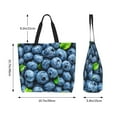thumbnail image 5 of Honeii Fresh Blueberries Print Tote Bag for Women, Foldable Tote Bag Large Shoulder Bag Top Handle Handbag for Travel, Work, 5 of 8