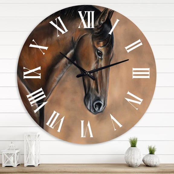 Designart 1 in Quartz Farmhouse Wall Clock