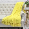 thumbnail image 6 of Home Soft Things Reversible Tweed Throw Blanket, Super Soft & Cozy - Sunshine Yellow, 50x60", 6 of 7