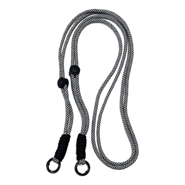 Correa ajustable para guantes de esquí para adultos y niños, portátil, ligera y antidesgaste. Blanco y negro