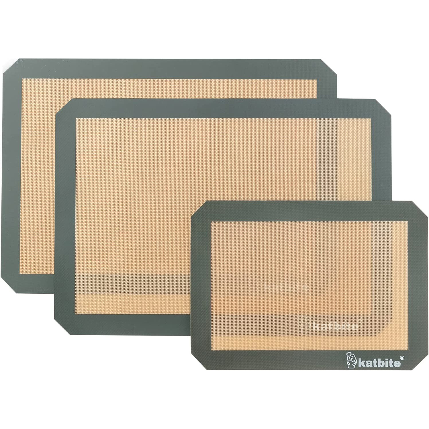 Katbite Silicone Baking Mat Set, 3-Piece Nonstick Bakeware Liners photo 8