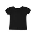 thumbnail image 4 of Zaldita Kids Girls Solid Color Basic T-shirts Cotton Round Neck Short Sleeve Blouse Tee Tops Black 4-5, 4 of 5