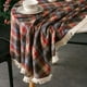 thumbnail image 3 of Mantel redondo de 59 pulgadas, mantel a cuadros retro rojo y verde, poliéster resistente a las manchas, fundas de mesa para cocina, comedor, mantel pequeño para fiestas, picnic, 3 of 5