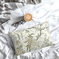 thumbnail image 2 of Chinoiserie Pillow Covers 12x20 Set of 2, Outdoor Olive Green Birds Flowers Throw Pillow Covers Linen Farmhouse Green Chinoiserie Decor Cushion Case Chinoiserie Home Decor for Couch Sofa, 2 of 6