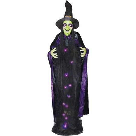 6' Witch with Sound Light-up Halloween Decoration